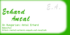 erhard antal business card